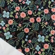 베드앤데코 옥스포드 8종류 패브릭원단, 로즈가든블랙