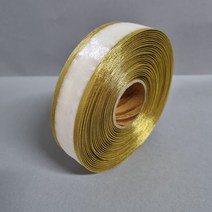 리보너 볼드리본 30mm 웨딩 부케 공예 고급 선물 포장 골드포인트 리본끈 1롤 45m, 1롤 (45m)