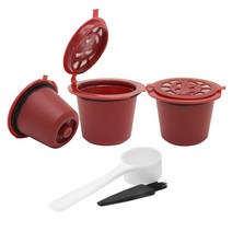 커피 메이커 내리는 기계 네스프레소 머신 리필 가능 재사용 캡슐 필터 3 개, [01] Red