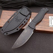 보안 부속 부품 새로운 benchmade 15006 고품질 야외 작은 스트레이트 나이프 안티 슬립 핸들 캠핑 사냥 안전 방어 포켓 나이프, 검은색, 02 Black