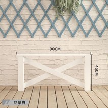 계곡평상 마루 조립 야외 안뜰 플랫폼 빌라 부식 방지 목재 정원 다다미 지붕 테라스 단단한 나무 바닥 장식, 17/발코니 난간 니몬 화이트