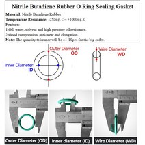 고무오링 패킹 실리콘 오링 고무링 NBR O 링 씰 개스킷 두께 CS 3mm OD 10 ~ 80mm 니트릴 부타디엔 고무 스, 14 OD 23mm_01 50pcs_01 3mm