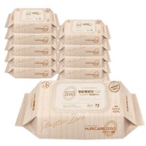 캡형 생분해 엠보싱 물티슈 72매X10팩, 1박스