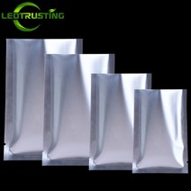 알루미늄파우치 100pcs 매트 실버 오픈 탑 호일 가방 열 밀봉 식품 허브 액체 지상 커피 분말 보관, 20x30cm