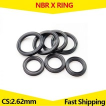 NBR X 링 4 립 씰 니트릴 고무 신축성 피스톤 피스톤로드 용. CS 2.62mmID 1.2 - 101.27, Black, 2.62mm, ID 13.95mm (10Pcs), 1개