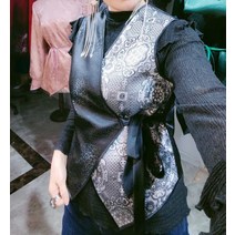 몽골 조끼베스트 백합 유형 우먼 썸머 다운패딩