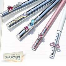 베르티니 볼펜 선물세트 프리미엄 명품 볼펜 각인 스와로브스키 스톤 SWAROVSKI 진급 취업 교수님 어버이날 생일 선물, 1.하트키 골드
