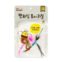 펫모닝 캣피싱 허니허니 여왕벌 고양이 깃털 낚시대, 1개