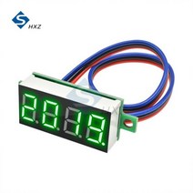 전동킥보드안장 의자 부품 3 와이어 036 미니 디지털 전압계 4 자리 0-100V DC 패널 자동차 오토바이 전기 전압 테스터 게이지, green