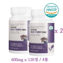 비카인 프리미엄 차즈기 빌베리 추출물 유기농빌베리 루테올린차즈기 차조기 600mg x 120정 / 4박스