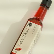 장터엔 고추기름 국산고추씨기름 250ml, 고추씨기름, 유리병, 1개