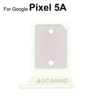Aocarmo SIM 카드 트레이 슬롯 홀더 교체 부품 구글 픽셀 5A 용 블랙 화이트, 한개옵션1, 03 Pixel 5A-- Gold