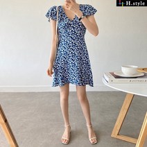 에이치스타일 OP 올라잔꽃원피스 여름 린넨 쉬폰