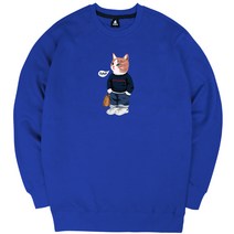 플라바 비지캣 맨투맨 남성 여성 고양이 그래픽 맨투맨 티셔츠