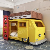자동차 테마 안락한 아동 2층 벙커침대, 1000mm2000mm, 없이, 멋진 버스 침대
