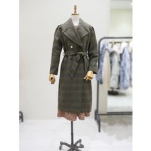 [써스데이아일랜드] 더블여밈 체크 코트 T219MCT902W(1272333)
