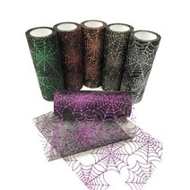 tulle roll spool 10 야드 15 cm spider web roll red black tulle organza 패브릭 투투 스커트 diy 바느질 할로윈 파티 장식