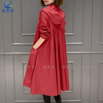 셀럽당 캐주얼 여성 하프 트렌치 코트 오버사이즈 코트