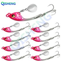 [QISHENG] 스핀 바이브 9개입/세트 메탈 바이브 농어 삼치 광어 우럭 배스 스피너베이트, FTY-3#, 5g