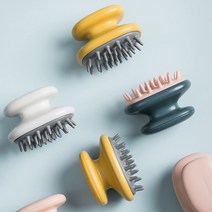 하이코코 실리콘 머리감을때 머리감는솔 샴푸브러쉬 두피마사지기, 1개, 머스타드