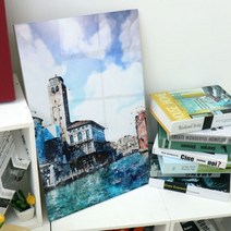 아트박스/꾸밈 ia198-아크릴액자_여행빈티지수채화, 3타입-건물