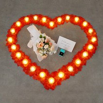 결혼 프로포즈 용품 세트 led 촛불 답 풍선 소품 러브헌터, 02 전기초SET02