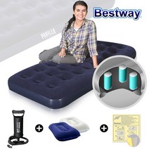 BW 67000 싱글 에어매트+베개+펌프 세트/캠핑매트, 단품