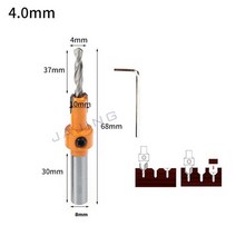 비트 라우터 드릴 루터 8mm 생크 Hss 카운터 싱크 비트 나사 추출기 목재 밀링 커터용 Remon 철거, 11 4X10_01 라운드