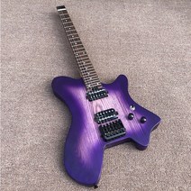 휴대용기타연습기 헤드리스 일렉트릭 퍼플 6 Steinberger 금속 음악 모든 스타일 맞춤 가능, 2.보라색