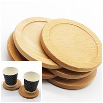 위월천 원목컵받침 종이컵받침 컵받침 컵코스터