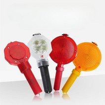 야간 안전 경고등 점멸등 LED 콘 라이트 도로 건설 공사장 바리게이트 비상 신호등 경광등 차량, A.큰 파이 램프(건전지식)