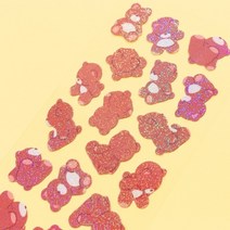 트윙클 다각도 곰돌이 칼선 스티커