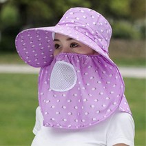 밭일모자 농사 가림막 와이드 챙모자 그늘막 농모, 퍼플