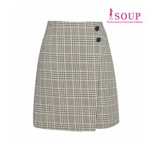 [SOUP] [숲] 투 버튼 체크 미니스커트(SV2SRP1)