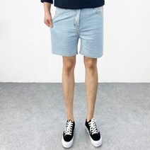 엠클로 남자 연청 진청 흑청 반밴딩 4부 쇼츠 스판 데님 기본 청반바지 3컬러