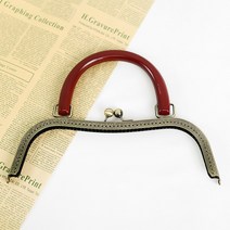 털실나라 우드핸들 엔틱 브론즈 프레임 27cm, 와인