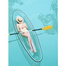투명카약 레저 촬영용 쇠소깍 애월 2인용, 2인용(투명면) 334x92x32CM