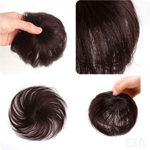 똑딱이핀 인모 정수리 탈모 가발 레드브라운 인모정수리가발 여자부분가발