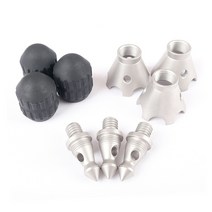 FITTEST 스테인레스 스틸 삼각대 모노 포드 스파이크 Manfrotto Gitzo RRS LEOFOTO Rock Claw 3/8 인치 나사 및 UNC3/8 9 개 세트