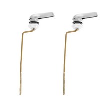 2pcs 화장실 플러시 핸들 교체 측면 마운트 화장실 탱크 레버 핸들 abs 전기 도금 화장실 물 탱크 위생, 없음