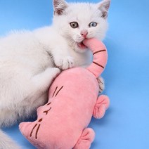 고양이 모양 캣닢인형 냥이 힐링 마따따비 쿠션, 핑크