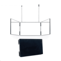 삼면경 3면거울 흰머리뽑기 걸이형 화장 접이식 높이조절, 블랙