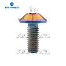 스크류 스크류볼트 콘크리트피스 Wanyifa티타늄 볼트 M6 x 12 15 20mm M8x25mm 우산 머리 나사 자전거 바이크 바이크 바이크 오토바이 볼트, [04] Ranibow, [02] M6, [01] 12mm, 1개