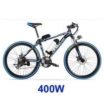 배달 팻바이크 가성비 산악 전기 자전거 Lankeleisi MX3.8 48V 10Ah 400W/500W 21 속도 26 인치 * 1.95 휠, 02 BK Blue 400W, 한개옵션1