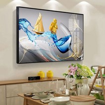 꽃그림액자 식당 걸이식그림 장식그림 배경 벽화를 그리다 식탁 홀 벽면 호텔 모텔 벽장식 그림, C01-4030통굽 9mm평평한판 테두리없는 천무늬 커