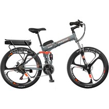 세계일주 접이식 전기자전거 350W 36V 21단 26인치, 블랙