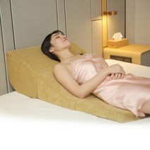 역류성식도염베개 필로우 잠케어 소화베개 척추교정베개 가성비침대 꿀잠 침대, 그림과 같이 + 카키트윌3단슬릿패드