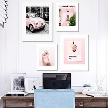 유홍아트 Pink 북유럽 인테리어 액자 No114 프레임 6호(41x32cm) (5610788), 05.부라노섬/프레임액자(흰색)