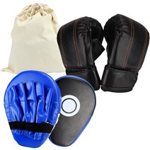펀칭 연습 세트 글로브 미트 두꺼운 패드 경량 충격 흡수 프리 사이즈 권투 가라테 수납 가방