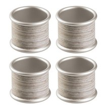 InterDesign Realwood 냅킨 링 가정용, Satin and Gray Wood